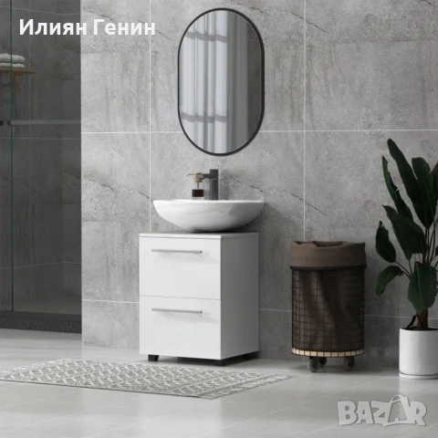 Шкаф за баня HOMCOM, шкаф за мивка , снимка 5 - Шкафове - 54095597