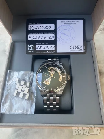 Hamilton Jazzmaster Automatic Open Heart, снимка 4 - Мъжки - 55499733