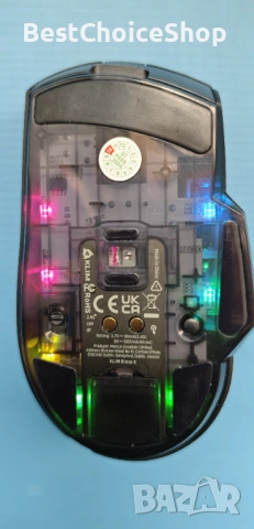 Геймърска безжична мишка KLIM Blaze X RGB, със станция за зареждане +дълготрайна батери+до 12000 DPI, снимка 5 - Клавиатури и мишки - 54260060