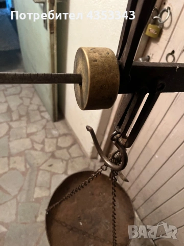 Старинен кантар, снимка 4 - Антикварни и старинни предмети - 54388666