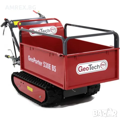 Верижен моторен дъмпер GeoTech с разширяем кош – 500 кг