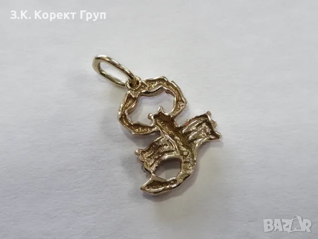 Златна висулка Скорпион 14К / 1,65 гр. , снимка 4 - Колиета, медальони, синджири - 55516913