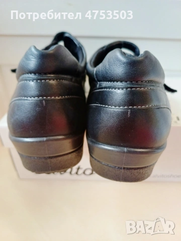Черни обувки Ecco 40 естествена кожа , снимка 5 - Дамски ежедневни обувки - 54368082