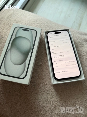 iPhone 15 Black 128gb ГАРАНЦИОНЕН 87%🔋 370€, снимка 3 - Apple iPhone - 54645507