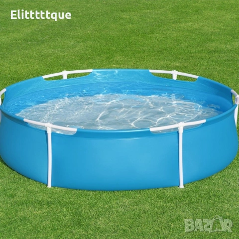 Кръгъл семеен басейн Ø152 см - 580 л, метална рамка, лесен монтаж, снимка 3 - Други стоки за дома - 54944689
