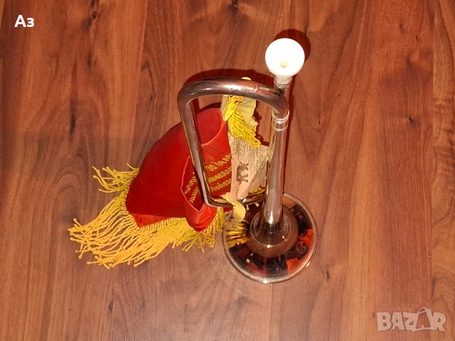 СССР Съветска пионерска тръба със знаме Ленин фанфар тромпет , снимка 8 - Колекции - 54045913