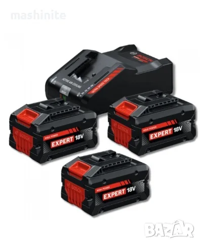 Акумулаторен комплект батерии и зарядно Bosch 18V EXPERT 3xEXBA18V-80 + EXAL18V-160