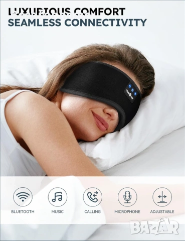 MUSICOZY слушалки за сън, Bluetooth 5.4 маска за сън, снимка 2 - Слушалки и портативни колонки - 54808110