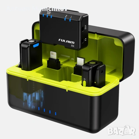 Безжичен микрофон FULAIM X6S 2 Mic комплект, снимка 4 - Микрофони - 54963832