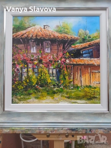 Маслена картина Жеравна, снимка 3 - Картини - 54824311