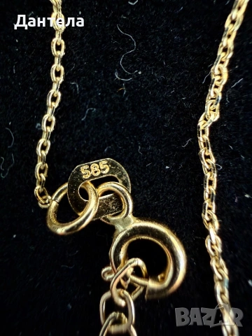 Ново златно двойно колие с камъни - 3.19гр., снимка 9 - Колиета, медальони, синджири - 54226149