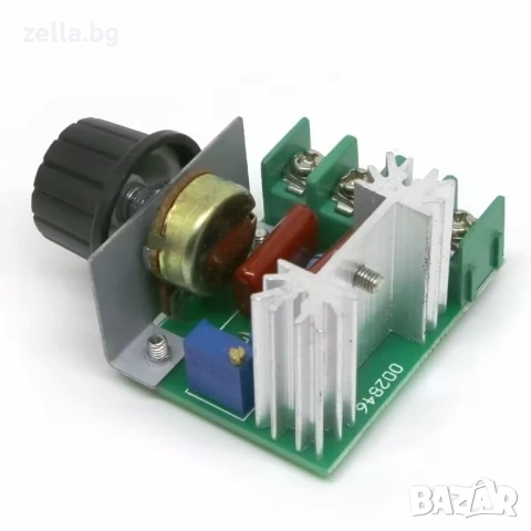 Регулатор на напрежение 220V 2000W | Димер за обороти на електромотор, вентилатор и осветление 10014, снимка 5 - Друга електроника - 54655952