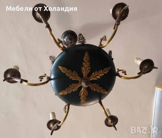 Френски бронзов полилей Империя, снимка 7 - Полилеи - 54341873