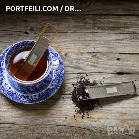 Шведска филтърна цедка за насипен чай Drosselmeyer, сребриста