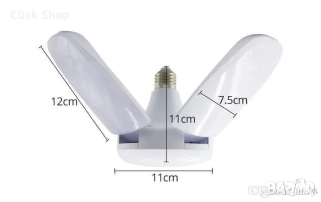 Мощна LED сгъваема лампа 60W – Регулируемо осветление с 4 сгъваеми панела, снимка 6 - Лед осветление - 55293900