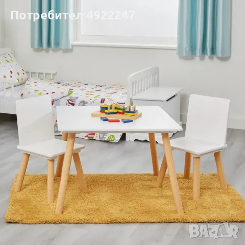 Комплект  Детска маса с дне столчета , снимка 4 - Мебели за детската стая - 55695913