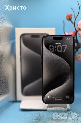 ГАРАНЦИОНЕН!!! Apple iPhone 15 Pro, 256GB, 5G, Black Titanium, снимка 5 - Apple iPhone - 55677303