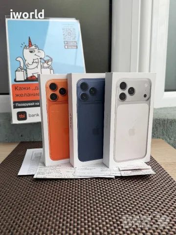 НОВ❗️24М ГАРАНЦИЯ❗️iPhone 17 Pro Max ❗️ Лизинг от 47€/м ❗️Cosmic Orange / SILVER  / Deep Blue 256gb, снимка 3 - Apple iPhone - 55321247