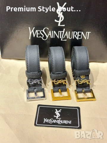 Колани от естествена кожа в кутия Ysl Saint laurent , снимка 6 - Колани - 54019926