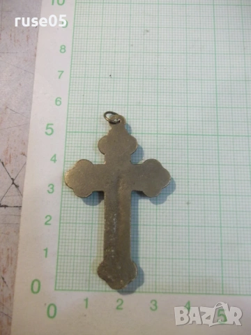 Кръст бронзов с разпятието - 10,84 гр., снимка 6 - Колекции - 54341823