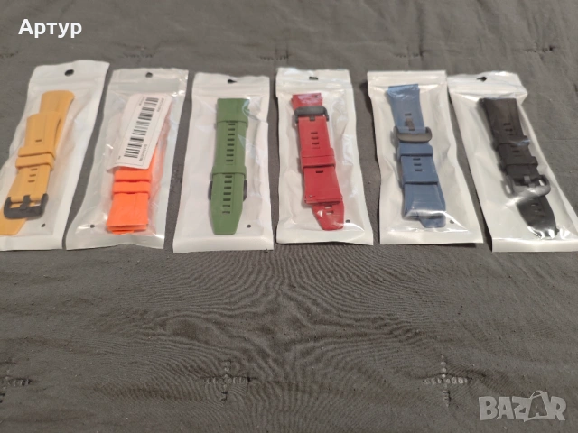 Силиконови каишки за часовник 22 мм.