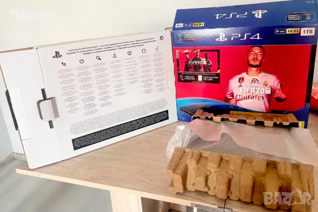 Playstation 4 Slim 1TB + 2 x безжични джойстика и 6 игри, PS 4 slim 1tb, 2 x DualShock controllers