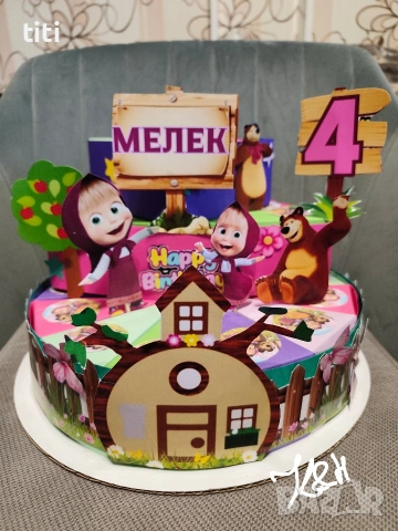 Каетонена торта Маша и мечока 