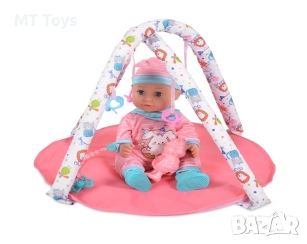 Кукла бебе с количка и комплект за игра - 36 см, снимка 3 - Кукли - 54990777