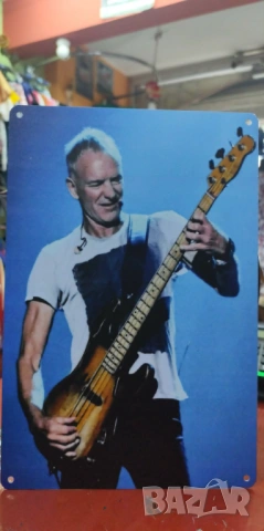 STING-метална табела(плакет), снимка 2 - Китари - 54488407