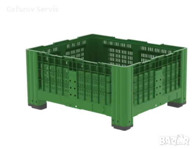 Пластмасов бокс палет Big Box PG 580B – 450 л, 1200 × 1000 мм