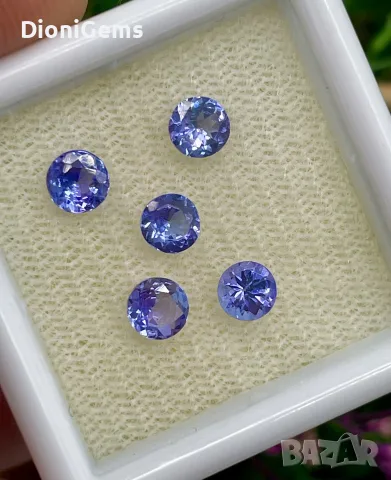 Лот от Естествени Танзанити – 5 бр. (Общо 1.45 ct)