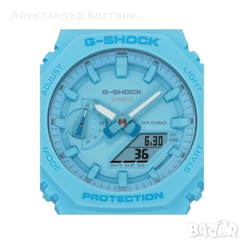 Нов часовник Casio G-Shock GA-2100-2A2ER - гаранция, снимка 3 - Мъжки - 55213737