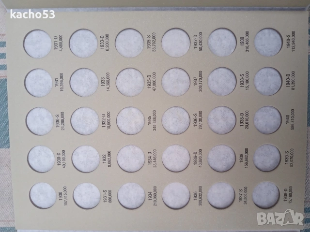 Класьори за монети от 1 цент , Сащ, снимка 13 - Нумизматика и бонистика - 54264000