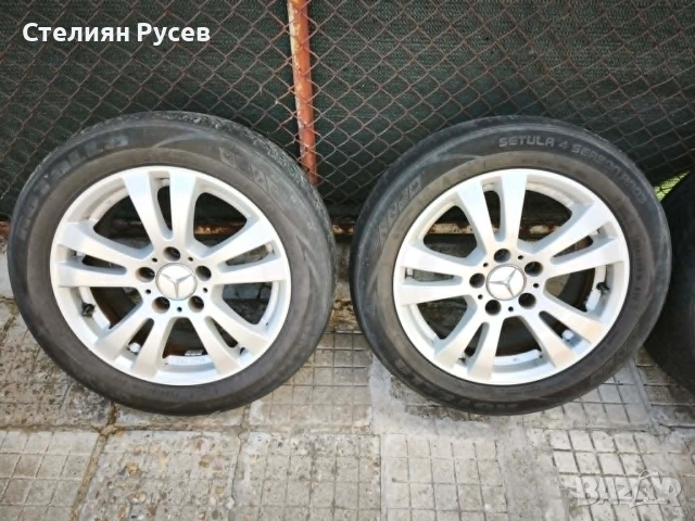 4 бр алуминиеви джанти за mercedes C class  5 x 112 / 16 цола -цена 210 евро  16 цола демонтирани от, снимка 9 - Гуми и джанти - 55051055