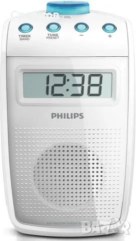Влагоустойчиво цифрово FM/MW радио с часовник за баня - Philips AE2330/00, снимка 6 - Радиокасетофони, транзистори - 55371750
