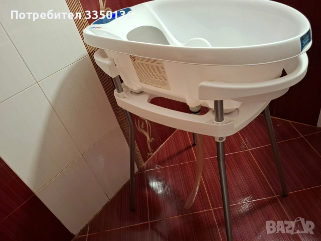 Дигитална бебешка вана корито с везна и термометър Aquascale 3-в-1 + Стойка, снимка 3 - За банята - 54998633