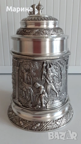 Халба от калай, 500 мл,  Antik*Vintage #126, снимка 4 - Антикварни и старинни предмети - 54389538