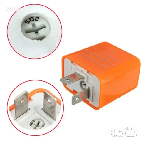Регулируемо LED реле за мигачи 12V с 2 пина – за мотоциклет, скутер ATV електрически велосипед 10136, снимка 3 - Друга електроника - 54659028