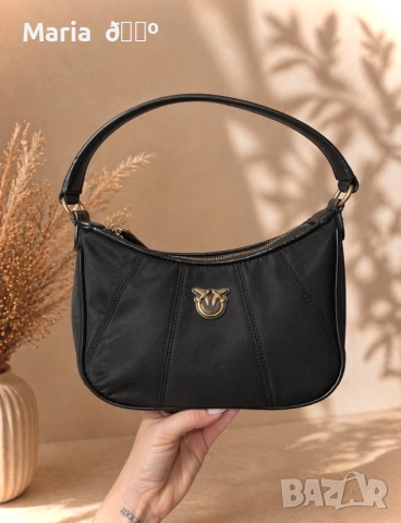 Дамска оригинална чанта PINKO HALF MOON CLASSIC, снимка 8 - Чанти - 54228221