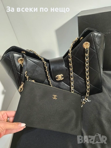 Chanel Hobo 25A Дамска Черна Чанта От Висококачествена Телешка Кожа Код Brand Luxury Fashion33, снимка 8 - Чанти - 54961129