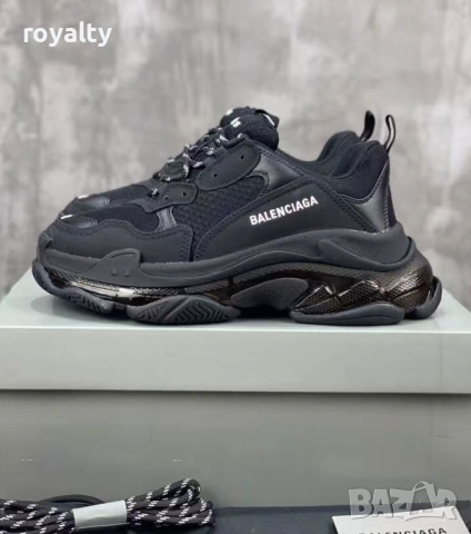 Balenciaga Triple S Нови Черни Маратонки 36-45 Номер с Кутия 