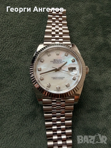 Rolex DateJust 41 126334 Jubilee Верижка с Диаманти и Перлен Циферблат, снимка 3 - Мъжки - 55062448