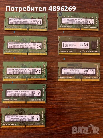 RAM 8GB DDR4, за лаптоп