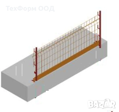 Предпазен строителен парапет с анкериране / стойки за парапет, снимка 3 - Други - 32788395
