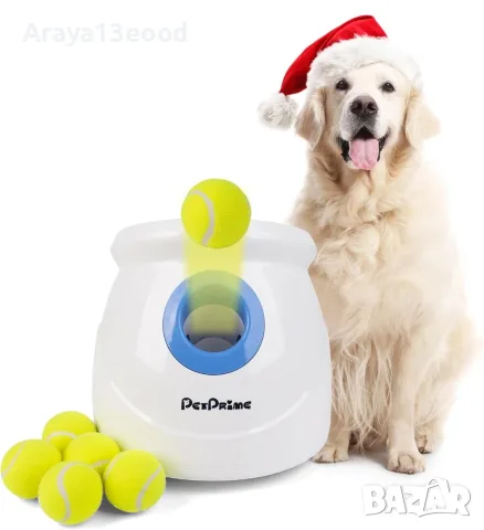 Автоматичен изстрелвач за тенис топки за кучета Pet Prime с 6 топки