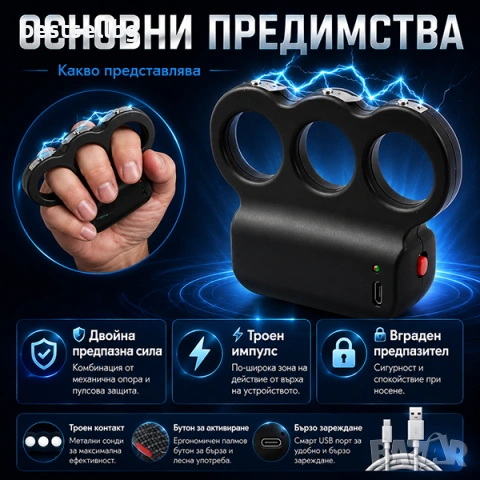 Силен електрошок под формата на бокс за охрана самозащита от кучета, снимка 2 - Екипировка - 40999231