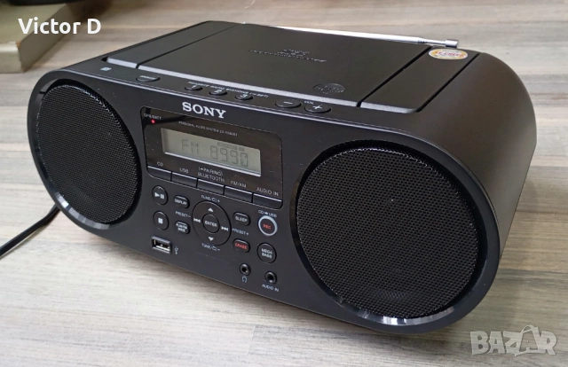 Sony Bluetooth CD/RadioFM  Boombox ZS-RS60BT,CD плейър, снимка 11 - Аудиосистеми - 54885244
