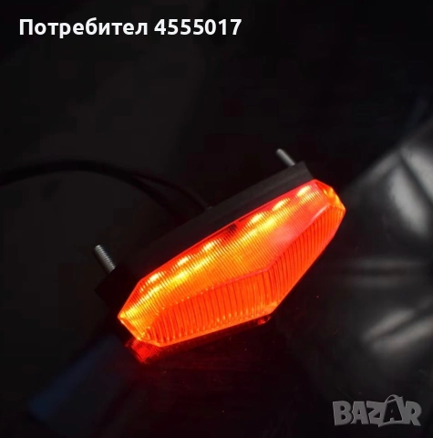 Стоп светлина с LED за електрически велосипеди и скутери, 12V-80V, лесен монтаж, издръжлив материал, снимка 2 - Друга електроника - 54977660