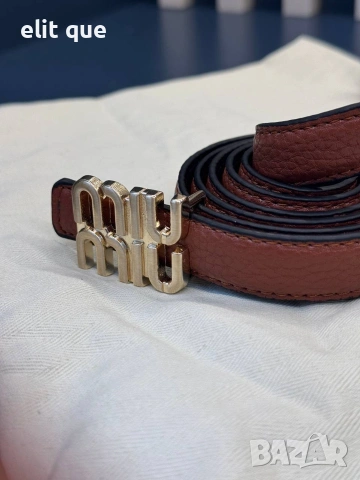 колан от естествена кожа в кутия miu miu 2см, снимка 2 - Колани - 55081915