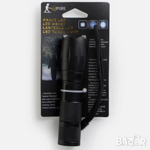 Ръчен LED фенер с зуум 13-14.5cm_1259099, снимка 3 - Къмпинг осветление - 54520158
